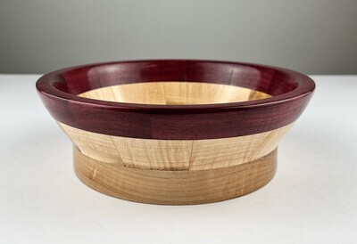 Maple and Pruple Heart Bowl 7 x 2.5