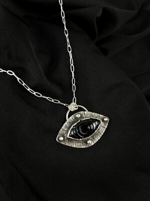 Black Onyx Eye Necklace 18