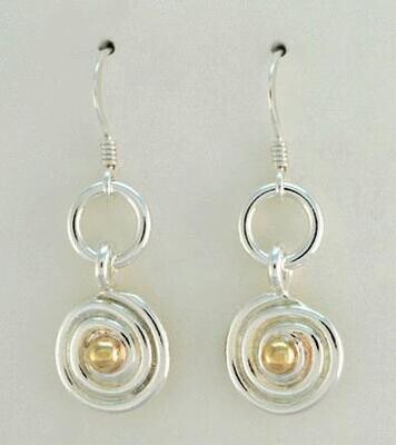 Swirl 2 Tone Earrings