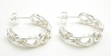 Eternal Love Celtic Knot Hoop Earrings Sterling Silver