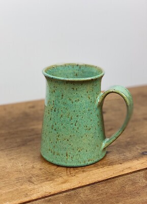 Large Green Tapered Pottery Mug