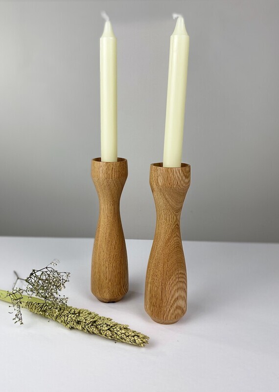 Oak Tea Light/Taper Candle Stick