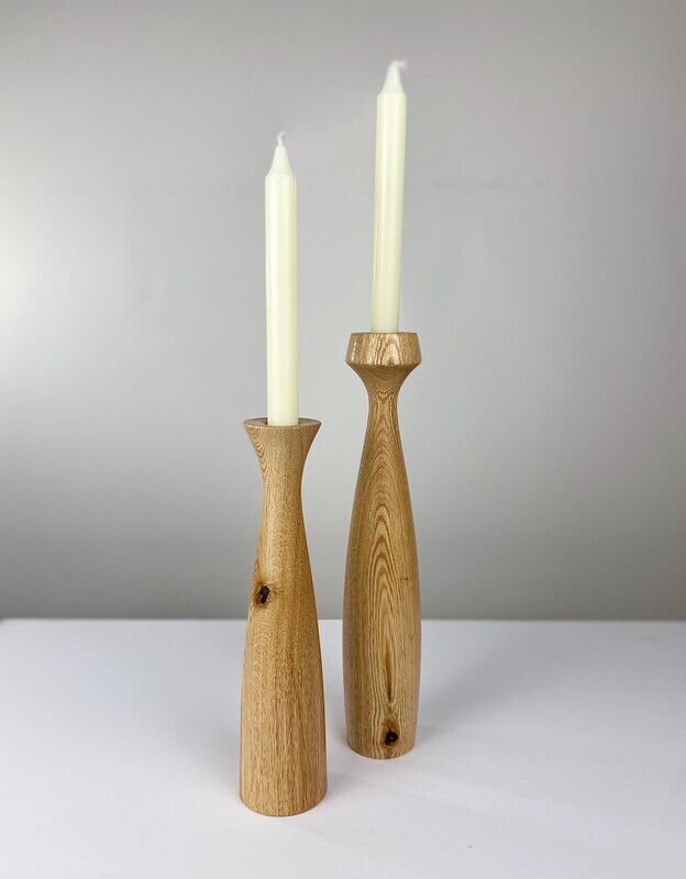 Minimalist Oak Taper Candle Holder