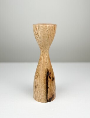 Wooden Oak Tea Light/Taper Candle Holder 8