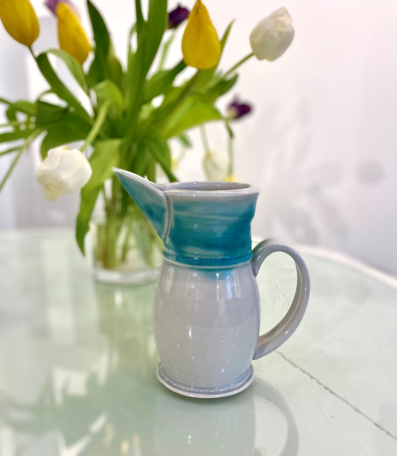 Glacier Glaze Pottery Pitcher