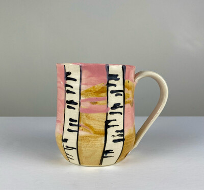 Pink Birch Pottery Mug