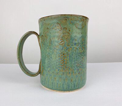Medium Textured Geen Pottery Mug
