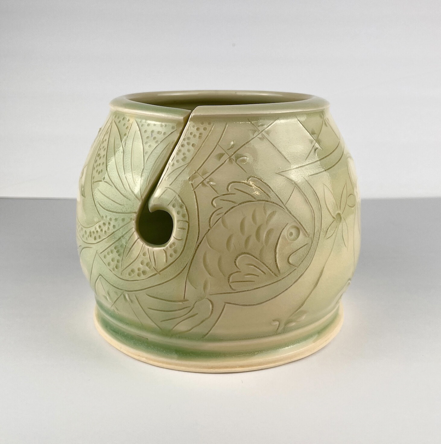 Celadon Pottery Knitting Bowl
