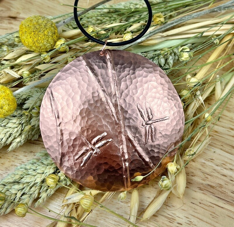 3" Round Pendant on 24" Adjustable Leather Cord