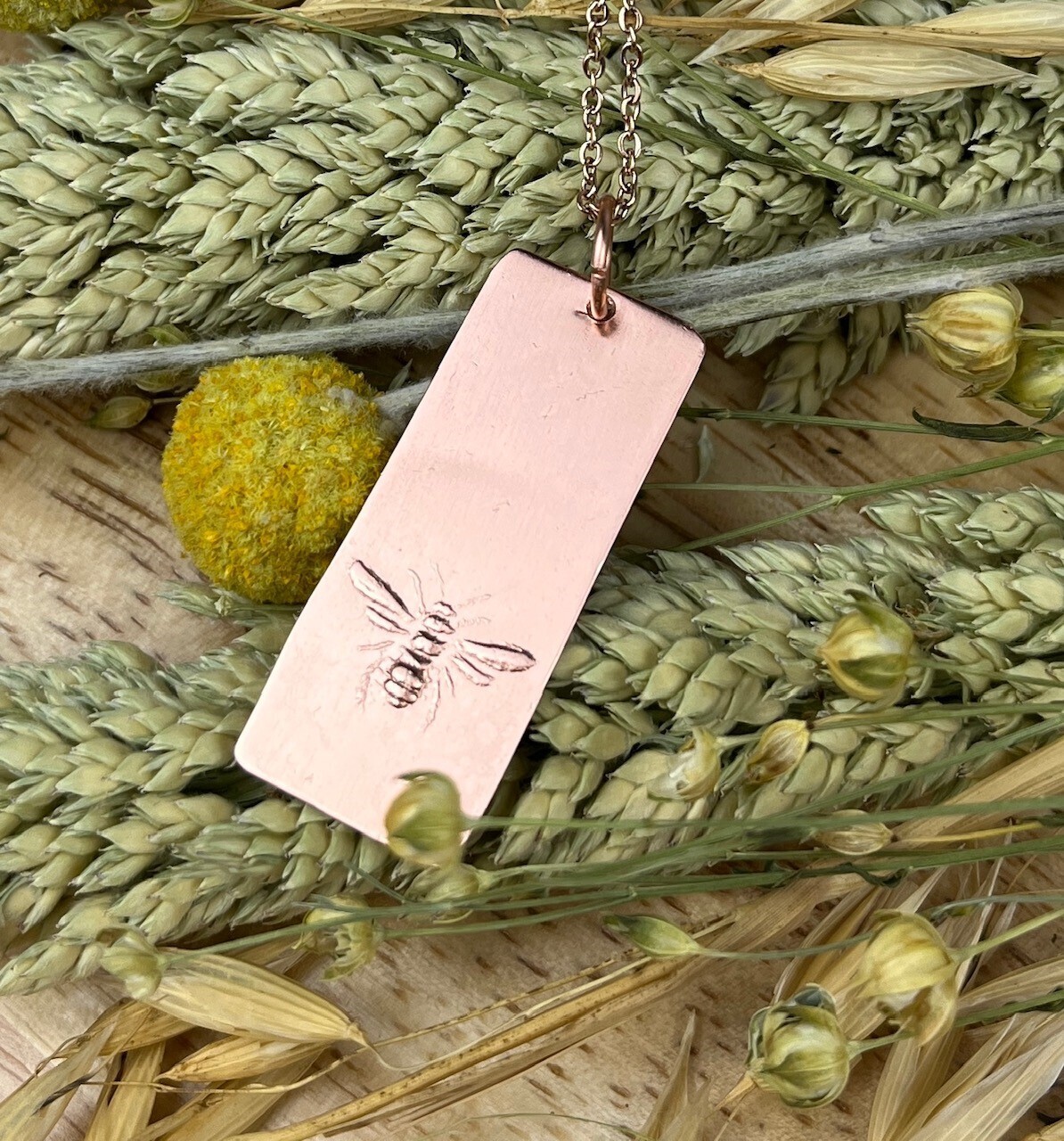 Small Rectangle Pendant 20" Chain