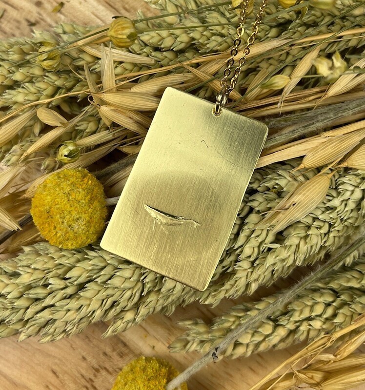 Rectangle Pendant on 20" Chain