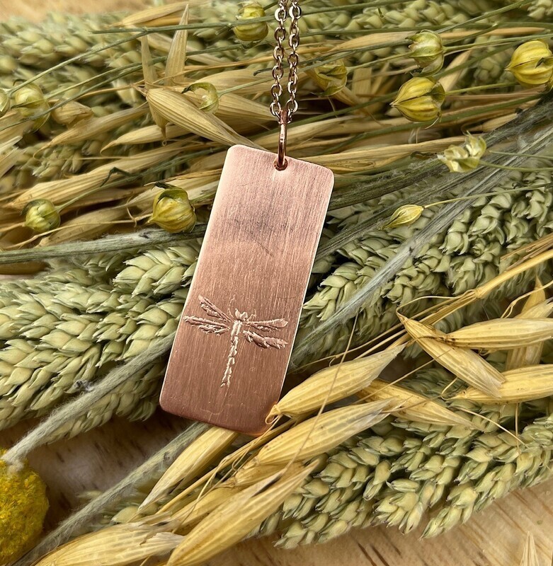 Small Rectangle Pendant 20" Chain