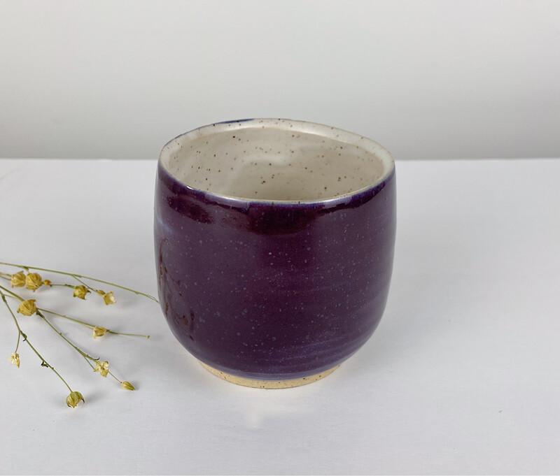 Pottery Tumbler Mixed Purple