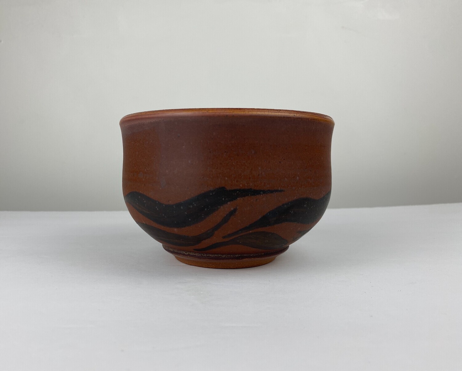 Brown Cylinder Pottery Bowl