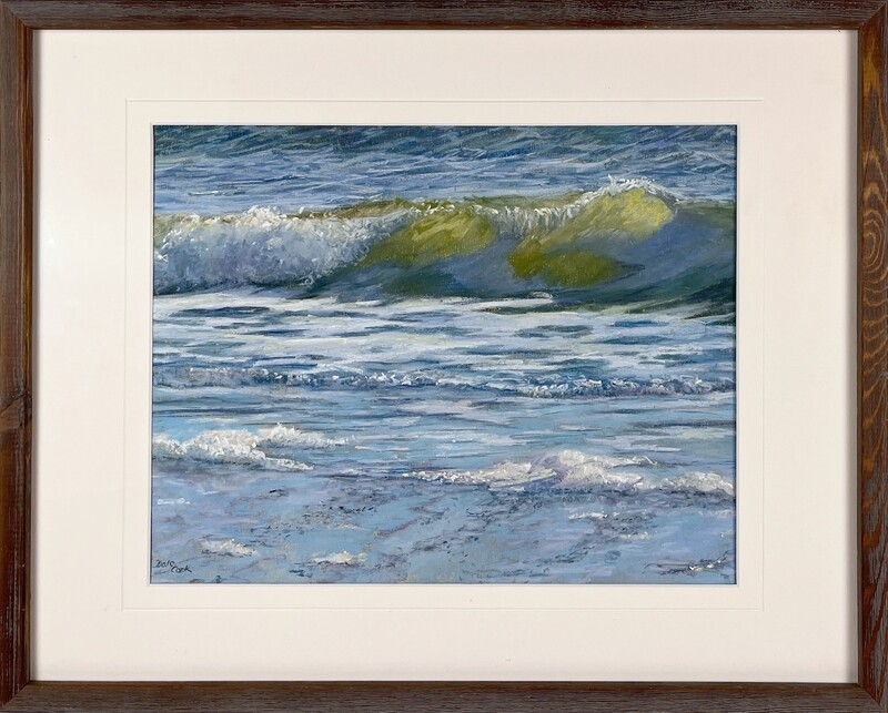 A Splash of Sprite, pastel on paper, 11x14&quot; Framed 17x21&quot;