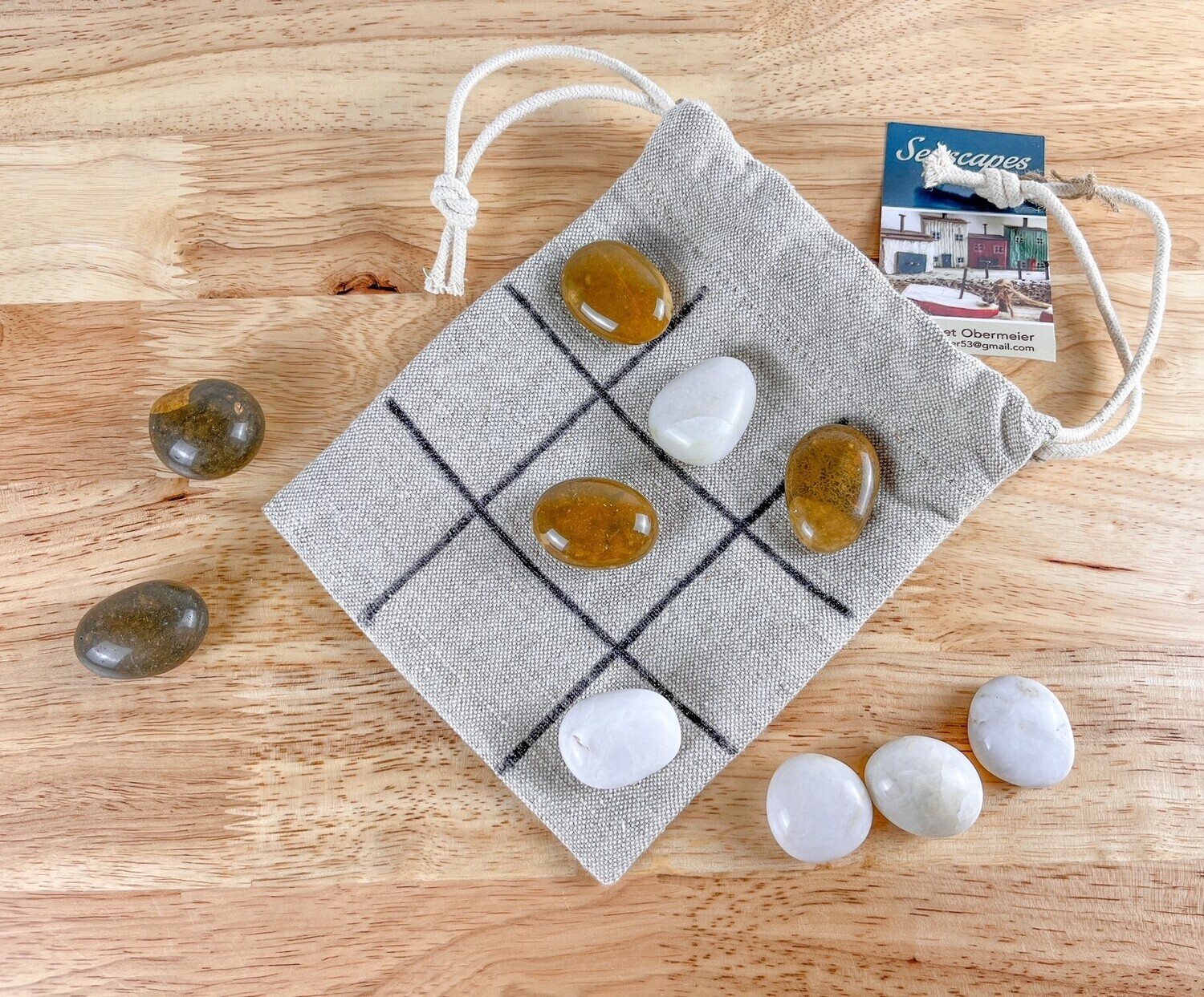 Tic Tac Toe Game with Canvas Pouch