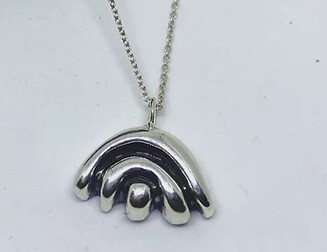 Arc Pendant Sterling Silver 16"
