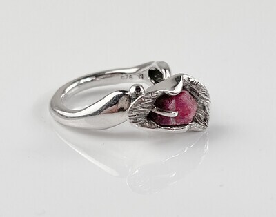 Natural Ruby Ring Sterling Silver Size 6.5