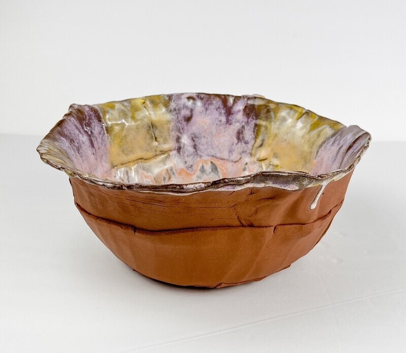 "Orchid" Pottery Salad Bowl