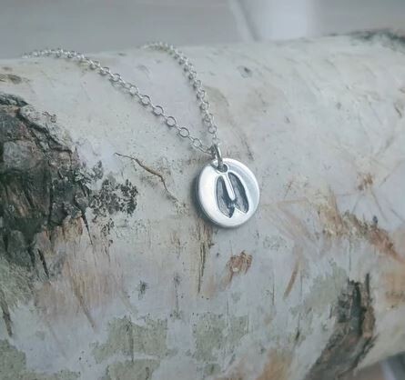 Paw Print 18" Sterling Silver Pendant