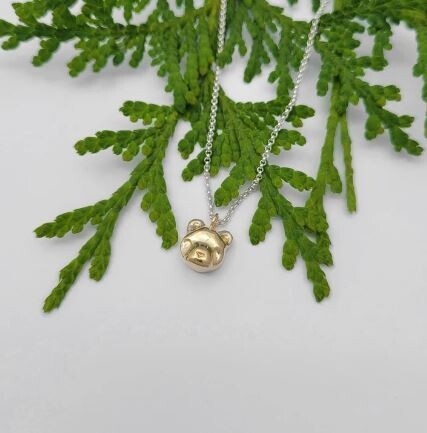 Small  Bear Pendant on 18" Sterling Silver Chain