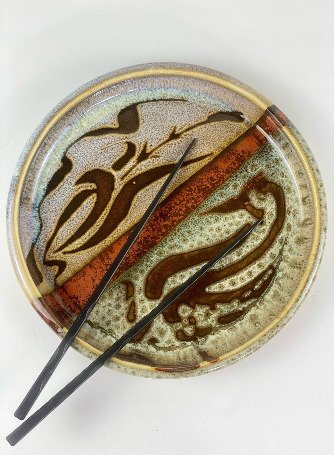 Sushi Platter Mocha/Partridge Glaze
