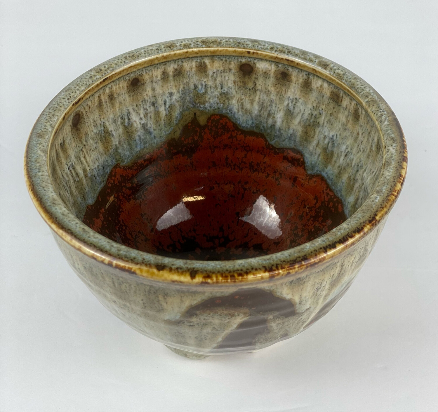 Ramen Pottery Bowl Partridge Glaze