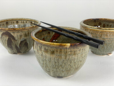Ramen Pottery Bowl Partridge Glaze