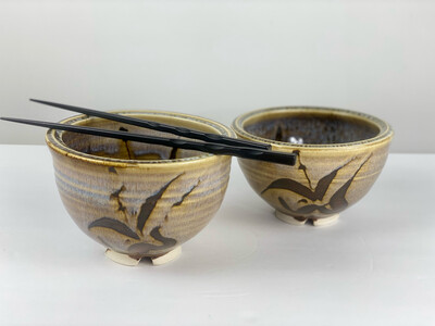Ramen Pottery Bowl Mocha Glaze