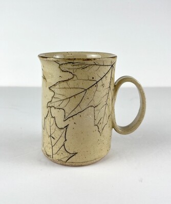 Maple Leaf Handbuilt Pottery Mug