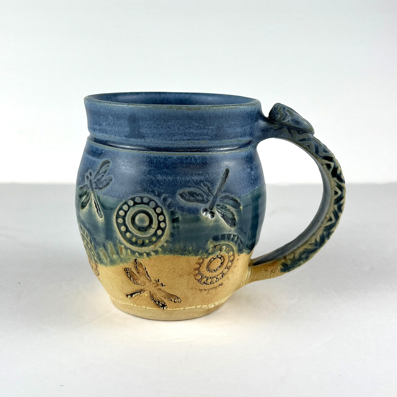 Medium Stamped Pottery Mugs