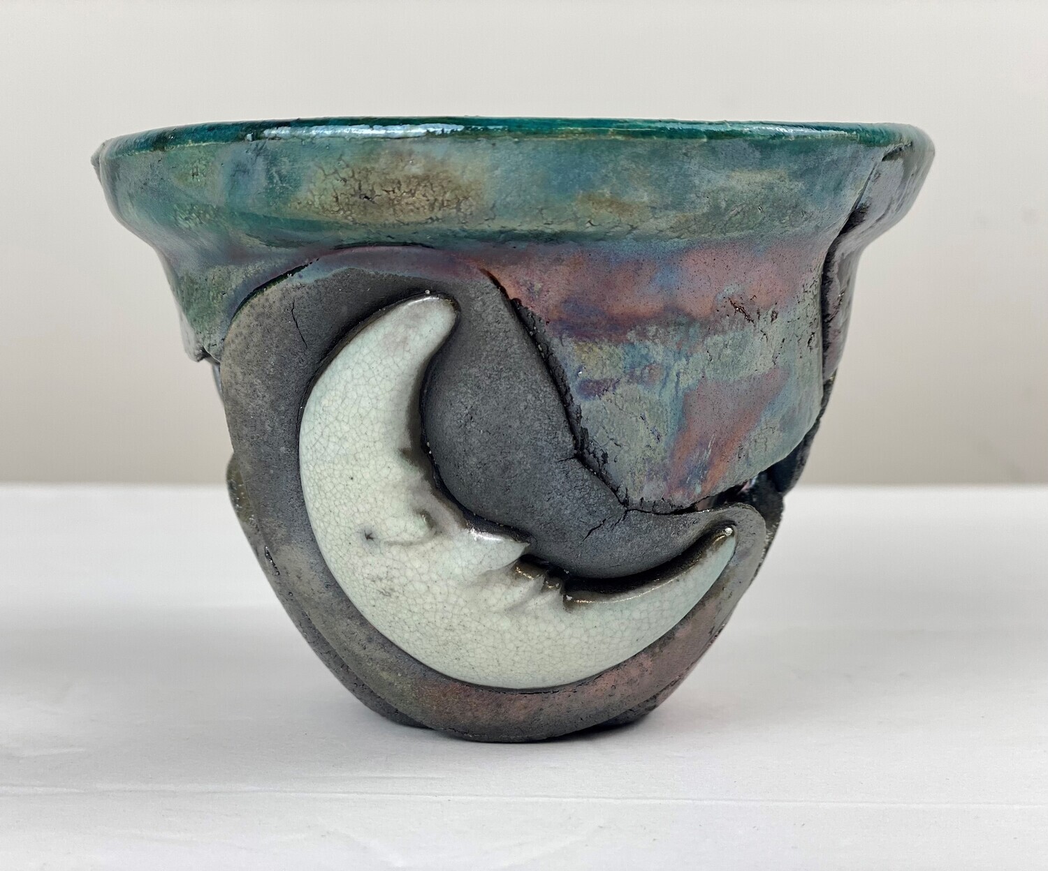 Moon & Sun Raku Pottery Dish 4