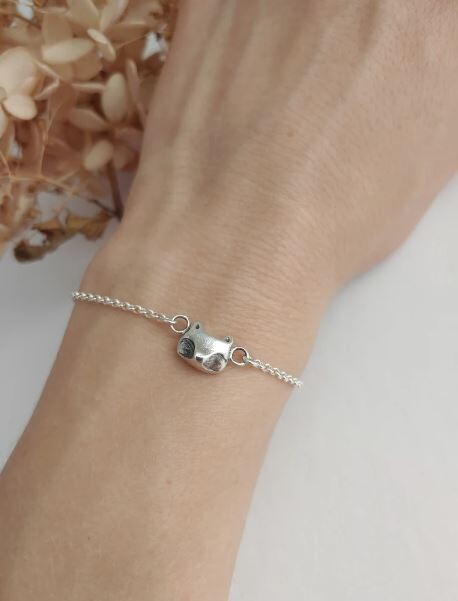 Sterling Silver Raccoon Bracelet