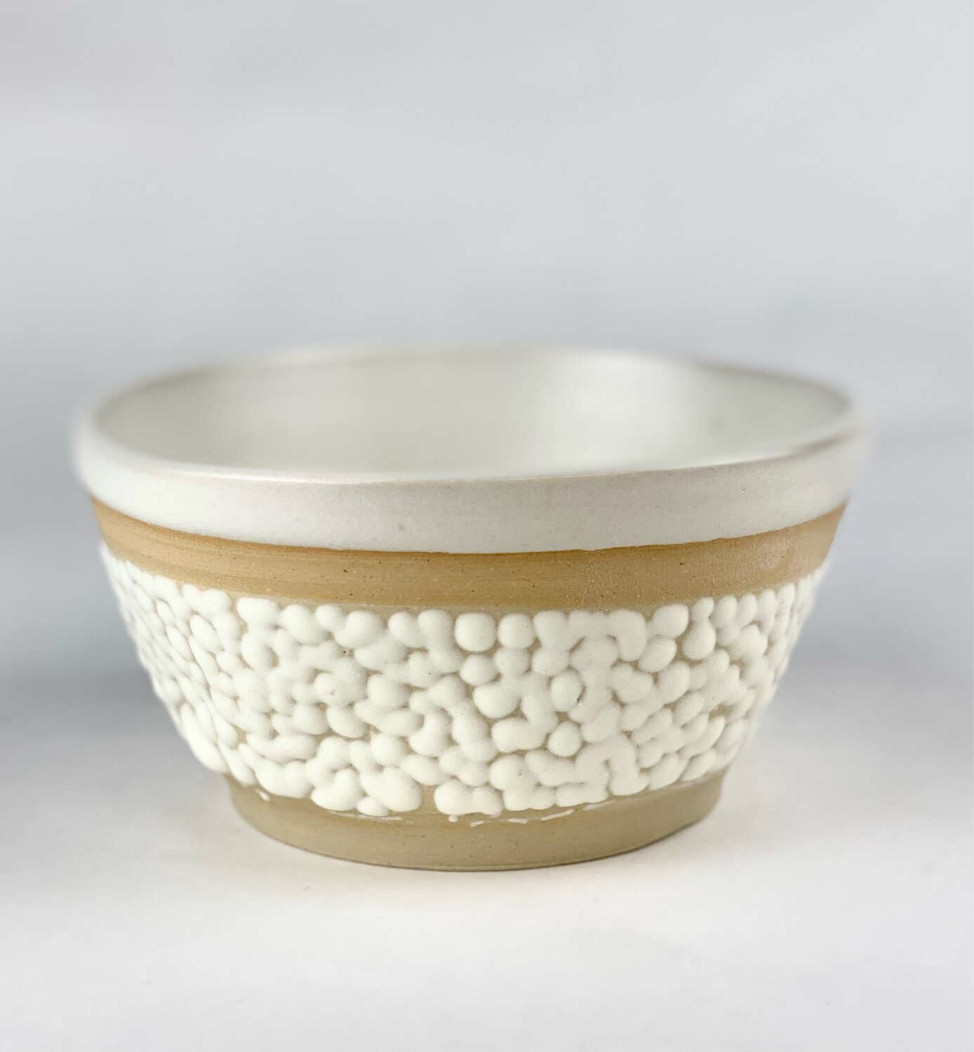 Crawl Pottery Bowl w/ White Clay