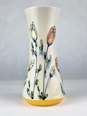 Silhouette Floral Pottery Vase