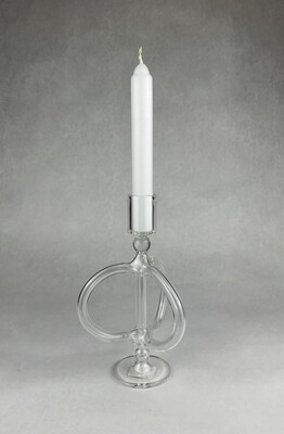 Handblown Glass Candlestick 
