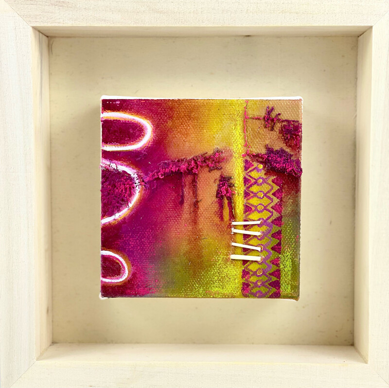 Motivos XII 8X8 &quot; Cochineal and Oil Painting