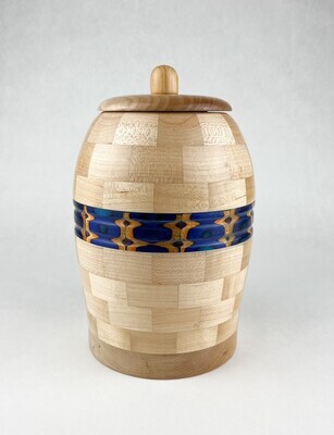Beech & Gunstock Segmented Wooden Urn