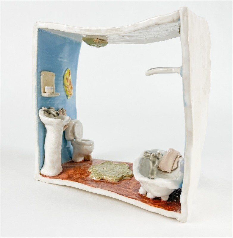 "Bathroom" 3D Pottery Sculpture