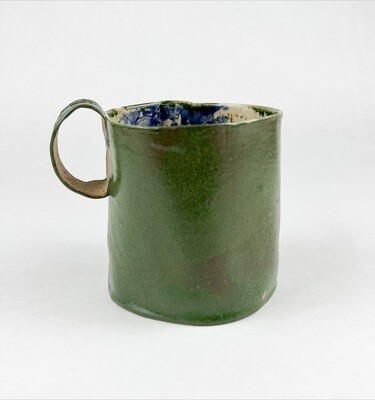 Precious Porcelain Mug Green Speckle w/ Design