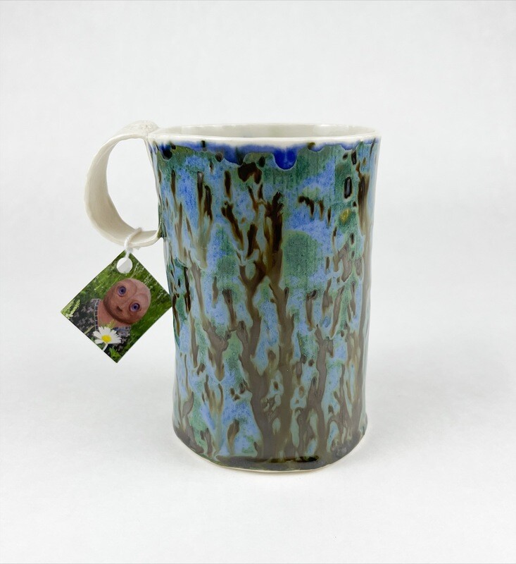 Precious Porcelain Mug Blue Tye Dye