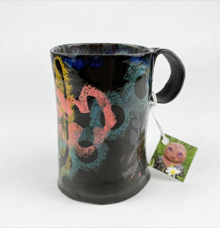 Neon Black Precious Porcelain Mug
