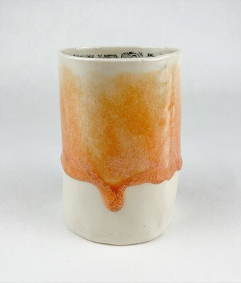 Orange Melt Precious Porcelain Tumbler