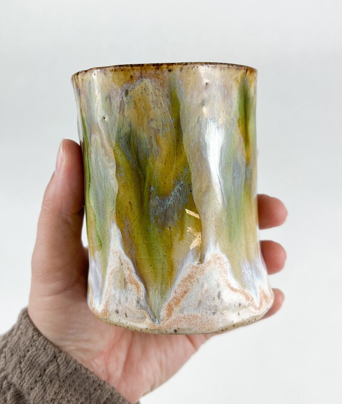 Melted Green Pastel Precious Porcelain Tumbler