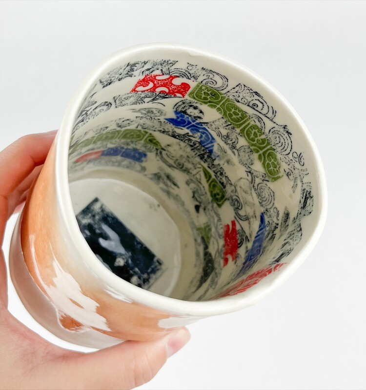 Orange Melt Precious Porcelain Tumbler
