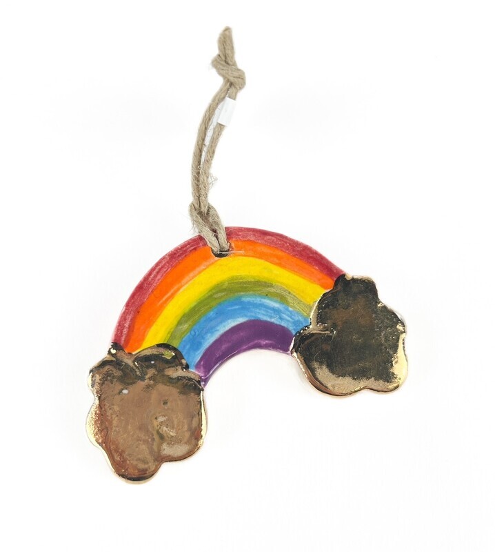 Rainbow Pottery Ornament