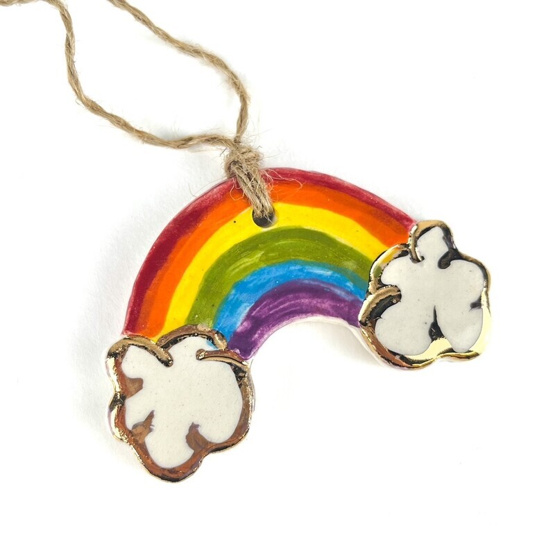 Rainbow Pottery Ornament