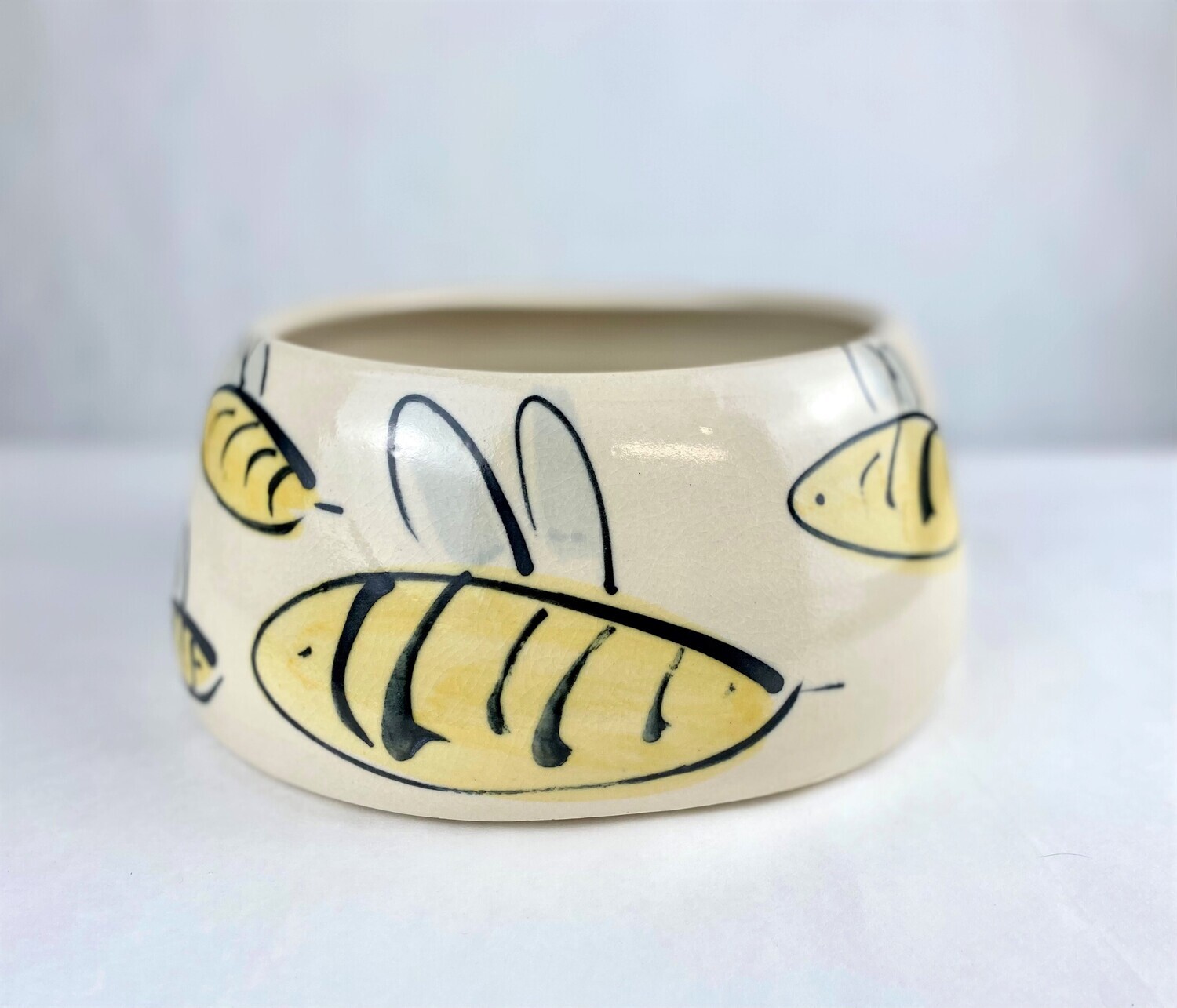Bee X-Large Whimsical Pottery Vase/Bowl