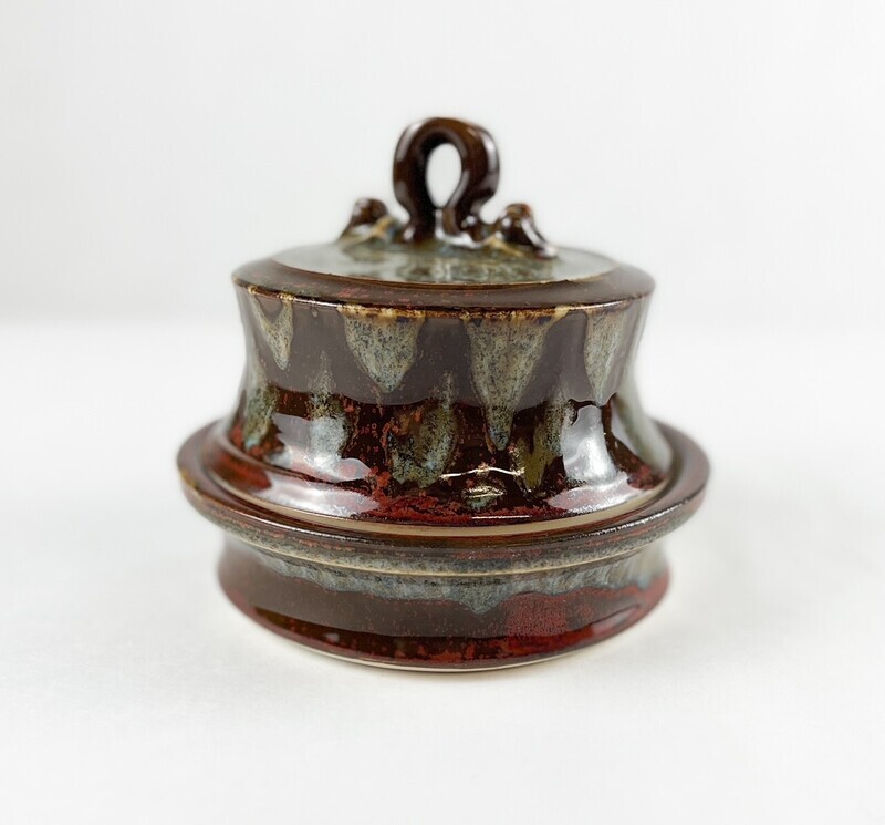 Butter Dish Partridge Pottery Glaze