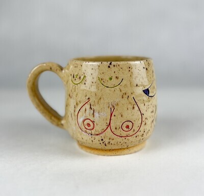 Boob Speckled Pottery Mug